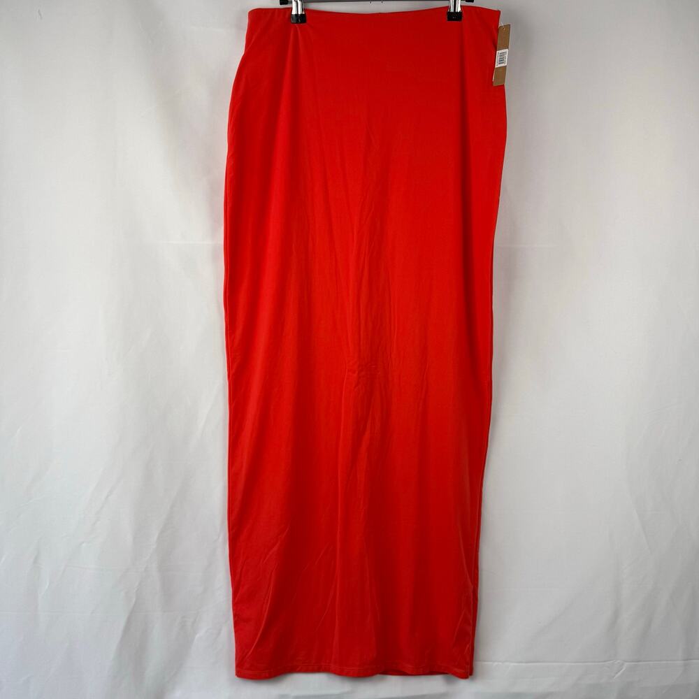 Skims Fits Everybody Skirt in Poppy Red Fully Lined Bodycon Maxi NWT Size 2XL
